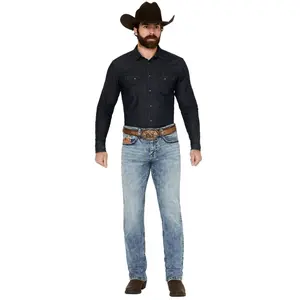 Cody James Men's Clover Leaf Light Wash Slim Straight Stretch Denim Jeans - Ccho19j26