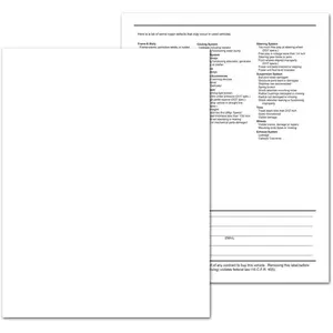 1-Part Self-Adhesive Buyers Guide Form Blank Front Text on Back Letter Size Paper 100 per Pack