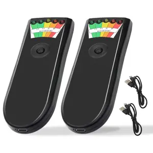 2 Pcs EMF Meter, 5 LED Field Detector, Ghost Hunting Equipment Tester, Electromagnetic Counter 50Hz-20,000Hz for Indoor and