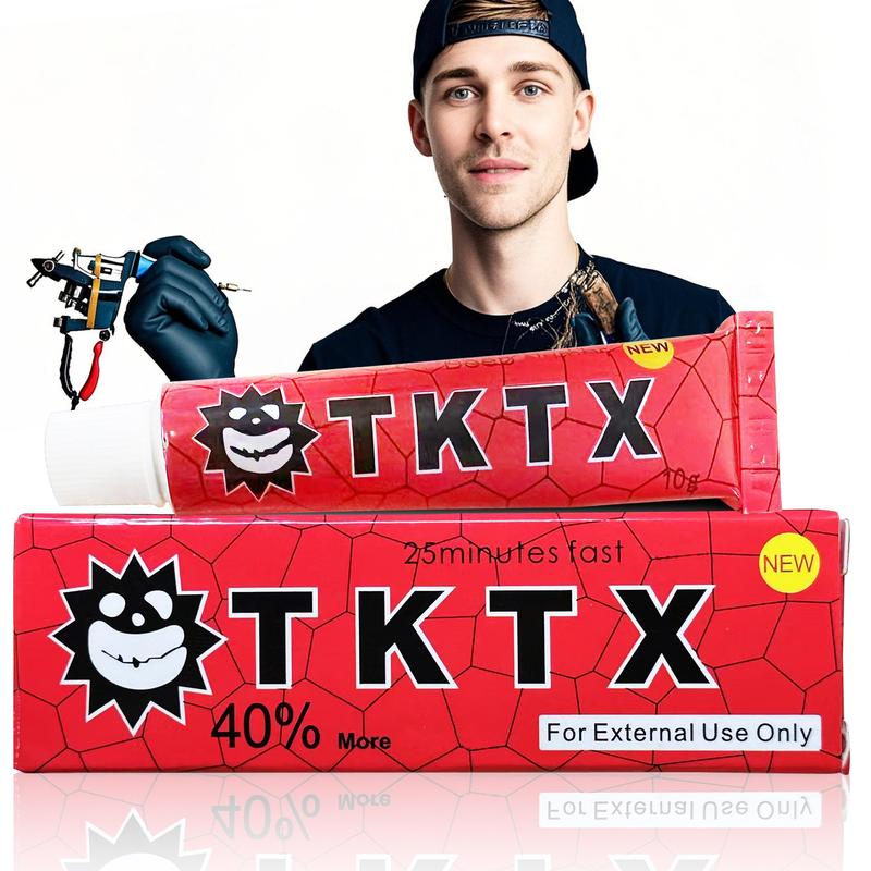 T-K-T-X Painless Tattoo Cream - Maximum Strength - Natural Ingredients Extra Strength Tattoo For 6-8 Hours