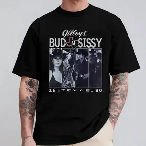 Vintage Urban Cowboy T-Shirt, Gilley's Bud and Sissy 1980 Texas Tee, Retro Country Western Graphic Shirt, John Travolta Movie Fan Gift