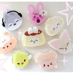 Cute Kawaii Kpop Phone Grip Collection, Glossy Clear Phone Holder, Adorable Cartoon Phone Accessory, Sweet Gift Idea