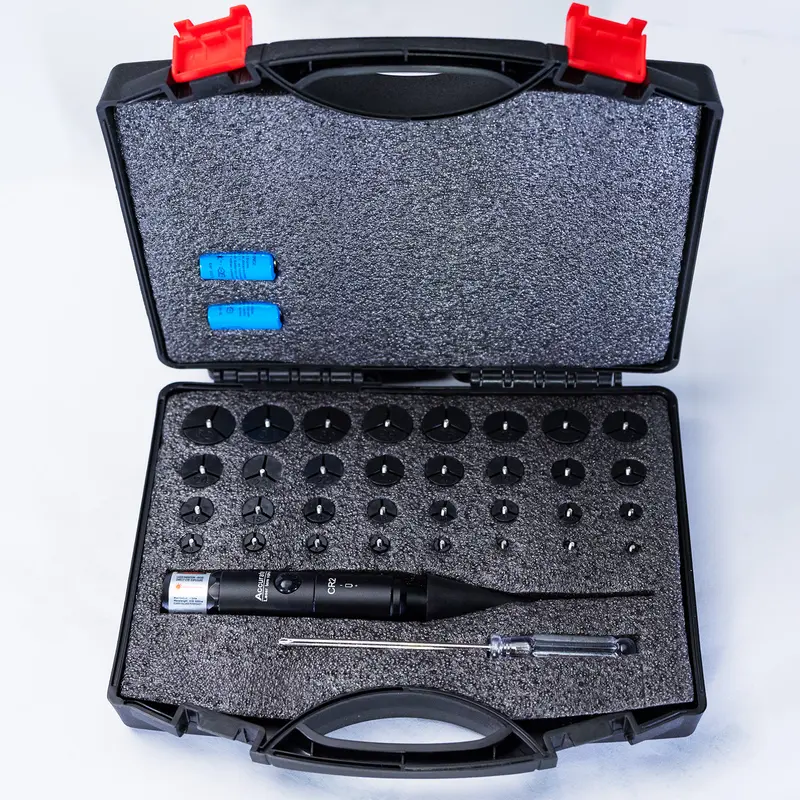 Professional Red Aperture Aiming Toolkit, Synthetic Material, 32 Red Adapters, Compatible with 0.17 to 12GA Outdoor Sports Accessories