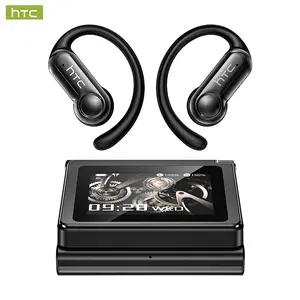 HTC Open-Ear Wireless Sports Headphones - Bluetooth Headphones with with its neodymium magnet structure, Noise Isolation, Playtime Wireless Earbuds Headset Bluetooth, Full-color smart screen, Ideal for Travel & Electronic Gifts for Men and Women