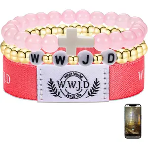 3 count WWJD Bracelets for Women Men - Faith  Bracelets Set What Would  Do  Verse Wristband Bracelets Religious Inspirational  Christian  Gifts