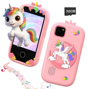 Audio-Enabled Kids' Smart Toy Phone - 32GB Memory Card Compatible & HD Screen - Life Recording & Games, Sweet Gift for Family Gatherings, 3-12 Years Old