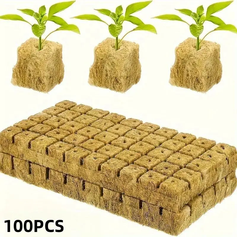 Hydroponic Planting Block, 100pcs/set High Porosity Planting Medium, Convenient Effortless Easy To Cut & Transplant, Suitable for Seed Germination, Nutrient Growth & Cutting