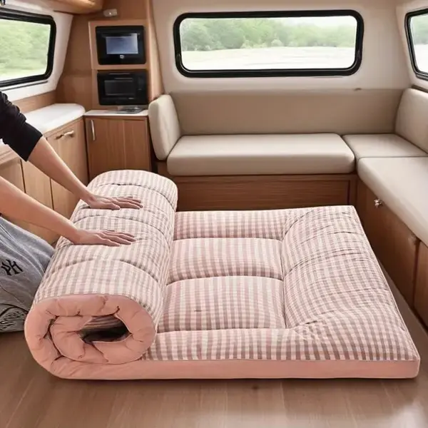 All Season Portable Roll Up Mattress: Soft, Easy-to-Clean Tatami Futon for RVs, Bedrooms, Dorms, Living Rooms & Apartments, Foldable Mattresses, Folding Mattresses, Car Air Mattresses, Mattress Topper, SUV Mattresses, Dorm Mattresses, Apartment Furniture