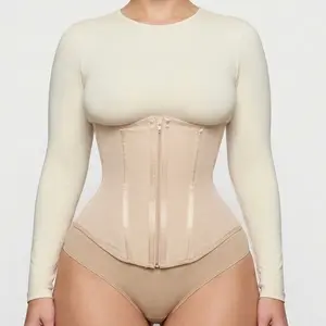 Elás Hourglass Corset Waist Trainer – Nude