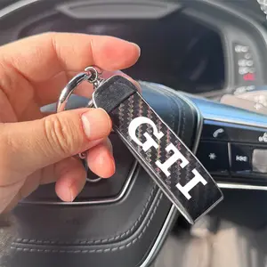 For Vw Gti Luxury Lite Carbon Fiber Keychain in Multiple Colors, Compatible with All Keys, Stylish and Durable Accessory