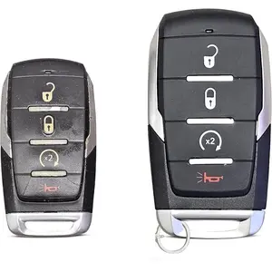 Fob Shell Compatible with 2019 2020 2021 2022 Ram 1500 less Entry Remote Control Fob Cover 4 Buttons
