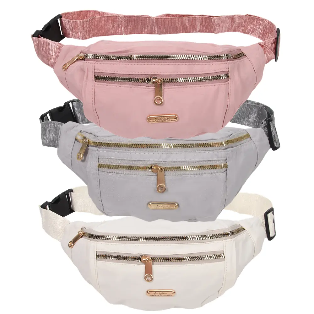 3 PCS Waterproof Fanny Packs for Women and Men Waist Pack with Adjustable Strap Waist Pouch for Sports Running Exercise Walking Travel