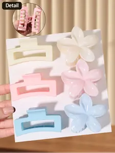 Mixed color flower hairpin combination (6 pieces): sweet style, easy to fix hairstyle, suitable for daily and party, ideal for girls and young women, Hair Clip Set