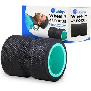 Chirp Wheel Foam Roller – Targeted Back & Neck Relief, Lumbar Spine Stretcher, Spinal Decompression Back Stretcher, Massage Roller with Density Foam for Physical Therapy, Supports 500lbs, 4-Inch Mint