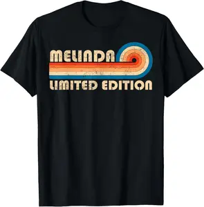 100% cotton Unisex MELINDA First Name Funny Retro Vintage Birthday T-Shirt