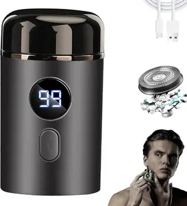 Mini Electric Shaver for Men - IPX7 Waterproof, Ultra-Thin 3D Floating Blades, 60min Runtime, Fast Type-C Charging, Cordless Portable Travel Razor, Wet/Dry Use