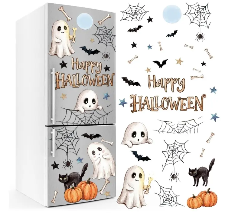 43 Pcs Halloween Magnets for Refrigerator Cute Ghost Magnet Decorations Halloween Garage Door Magnetic Stickers for Trick or Treat Party Car Fridge Mailbox RV Decor Supplies