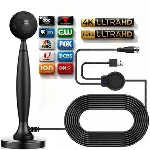 Smart HD Digital TV Antenna, Indoor TV Antenna for Local Channels, Easy Installation, 360° Long Distance Reception, Vhf/uhf/nbc Channels