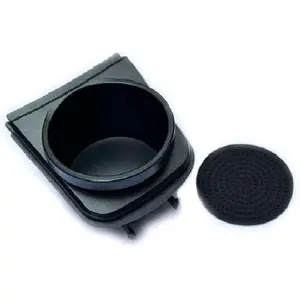 Black Cupholder for Porsche Cayman & Boxster 981 718/911 991 Direct Replacement with Removable Silicone Pad Textured Finish