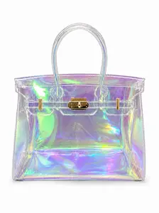 Jelly Transparent Bag PVC Handbag Concert Free Women's Bag Fashion Wallet Handbag, Large Capacity Beach Bag, Concert Bag, Airport Friendly, Fashion Practical, Leisure Fashion  artisan bags