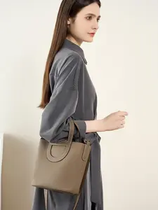 Women's Solid Color Shoulder Bag, Fashionable Lightweight Daily Commute Shoulder Bag, Casual Fashionable Multi-functional High-quality Daily Commute Bag, Leather Shoulder Bags