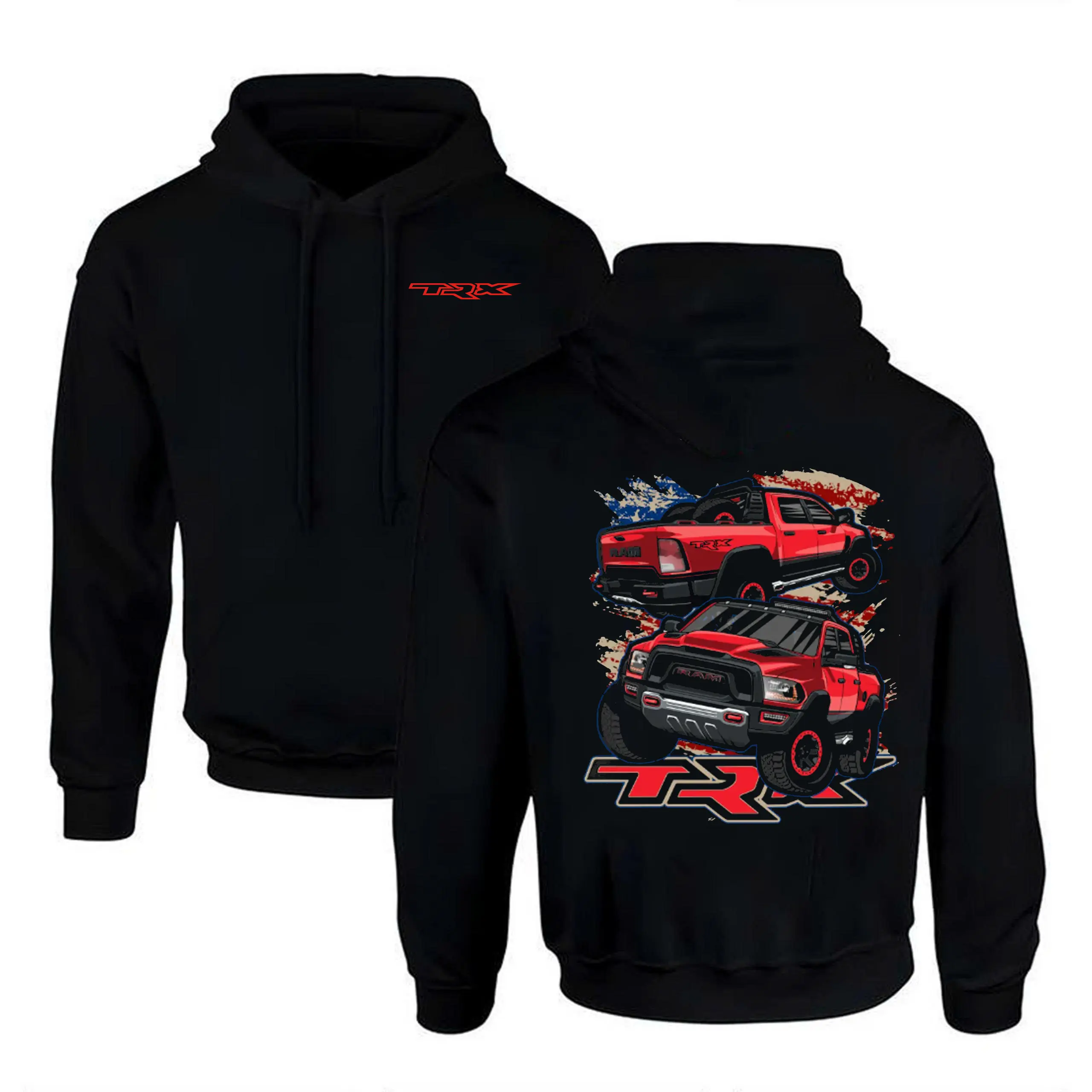 Ram TRX American T-Shirt/Hoodie – Dodge Muscle Off-Road Pickup Truck Graphic Tee, Unisex Streetwear for Truck & Dodge Performance Fans, Car Enthusiast Gift for Men, Top Menswear