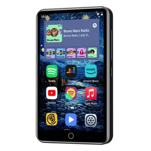 80gb Mp3 Player with Bluetooth-compatible and WiFi, Spotify, Apple Music, Deezer, Audible, 4-Inch Touch Screen Android, Speaker, Fm Radio