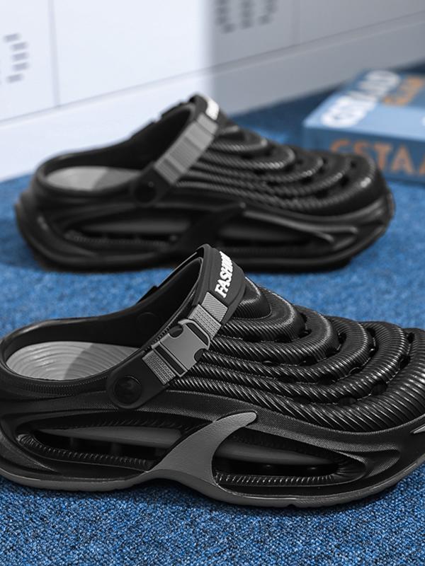 3 Color Functional Hole Slippers, Thick Sole Breathable One-Step, Fashion Woven Strap, Unisex Outdoor Casual Cool Sandals