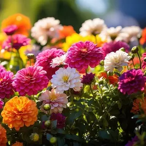 200pcsZinnia Seeds for Planting Outdoors: Vibrant Zinnia Flower Seeds Mix - Non-gmo Garden Seeds Perfect for Your Flower Garden