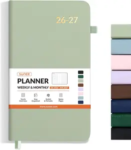 SUNEE 2026-2027 Pocket Weekly Planner for Purse 3.5" x 6" - 12 Month (July 2026 - June 2027) Academic Year Calendar, Pocket Size Planner, Hardcover, Note, 100 GSM Paper, Sage Green