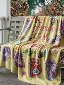 Jesus is my Jam  Blanket, Christian Plush Velveteen Throw, Mother's Day Gift