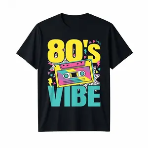 Funny 80's Vibe 80s Outfit Retro Party Men Women  T-Shirt Colorful Big