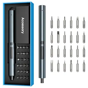 2024Portable Electric Screwdriver, 28-in-1Mini Electric Screwdriver Set,Rechargeable Repair Tool Kit, 24 Screwdriver Bits, Precision Screwdriver with Type-c Charging for Smartphones, Toys, Computers Multifunctional Tools