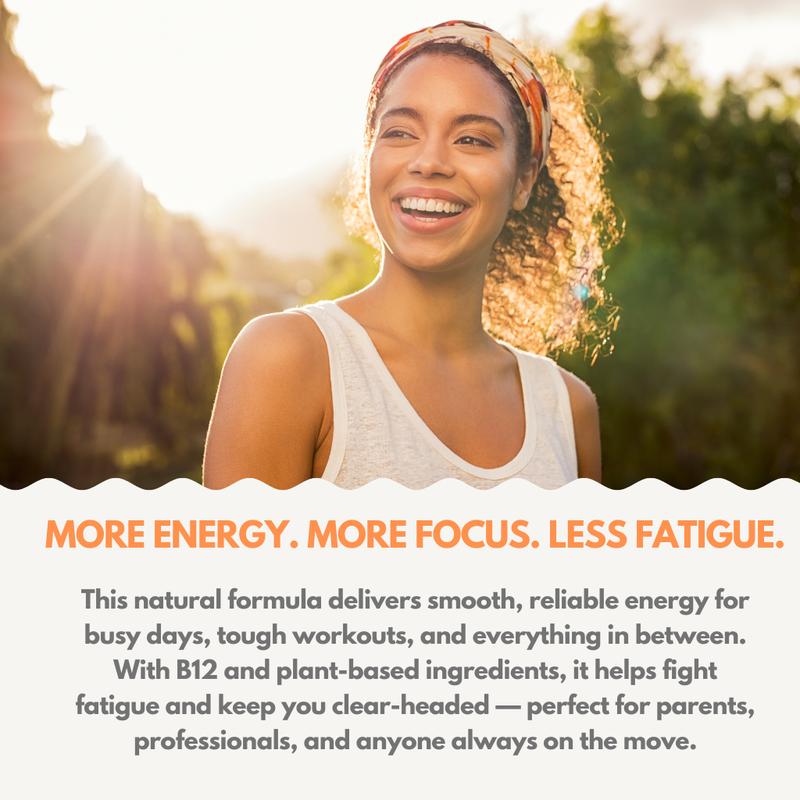 Energy Gummies with Vitamin B12, Ginseng, Gingko Biloba, Biotin, Niacin, Taurine, Zinc, Pantothenic Acid, Vitamin C, Vitamin D, and Vitamin B6-30pcs-Cherry Flavor