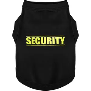 Cozy Cotton Canine Wear Soft Lightweight Breathable Dog Shirt Vest with Eye-Catching Security Graphics Keeping Your Furry Friend Warm and Comfy Black M