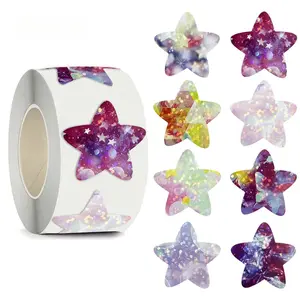 Star Pattern Sticker (2 Rolls), Self Adhesive Decorative Gift Packaging Sticker, Gift Wrapping Sticker, Party Gift Decoration Supplies, Self Adhesive Stickers