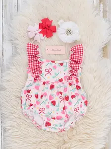 Berry Sweet Treats Plaid Bubble Romper