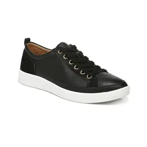 Vionic Winny Women's Black Leather Nubuck Sneakers - Wide