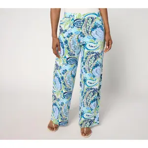 Denim & Co. Beach Jersey Regular Wide Leg Pant - New Colors