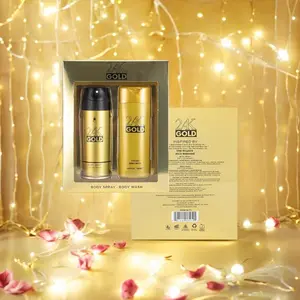Mother's day Gift,Gift Box for a Heartfelt Celebration,Gift Set for man, Men's Aerosol Cans 2pcs Set 24K GOLD 6.8fl.oz/200ml Body Spray 6.8fl.oz/200ml Body Wash