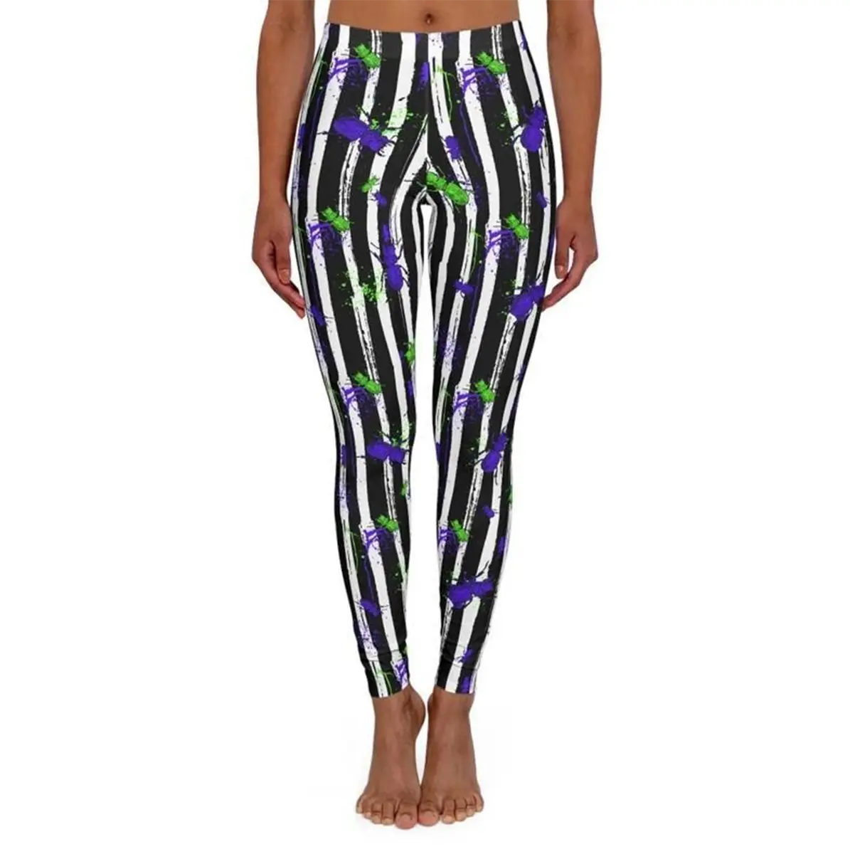 Beetlejuice Legging, Halloween Leggings For Women, Spooky Season, Horror Character Legging, Horror Movie Legging