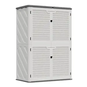 61 Cu. Ft. Outdoor Storage Shed - Waterproof, UV Resistant Resin Deck for Outdoor Use,Summervibes