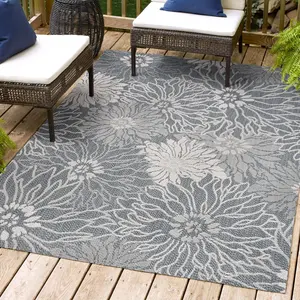 JONATHAN Y Bahamas Modern All-Over Floral Indoor/Outdoor Area Rug; for Living Room, Kitchen, Bedroom, Dining Room, Patio, Porch, Backyard