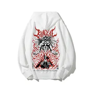 Bleach Kurosaki Ichigo Hollow Mask Zangetsu Hoodie Cotton Pullover Heavyweight Streetwear Unisex Casual Daily Fan Essential Gift Solid Cotton Collection