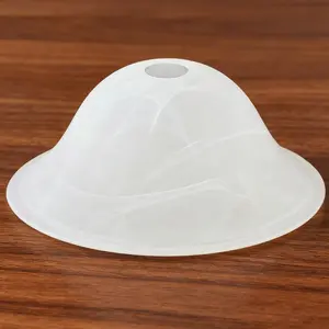 Replacement Glass Lamp Shade 12"D x 4.75"H Fits E26 Socket For Floor Lamps Torchiere Lamps Ceiling Fan Light Covers Ceiling Fan Globe Replacement Glass Bowl