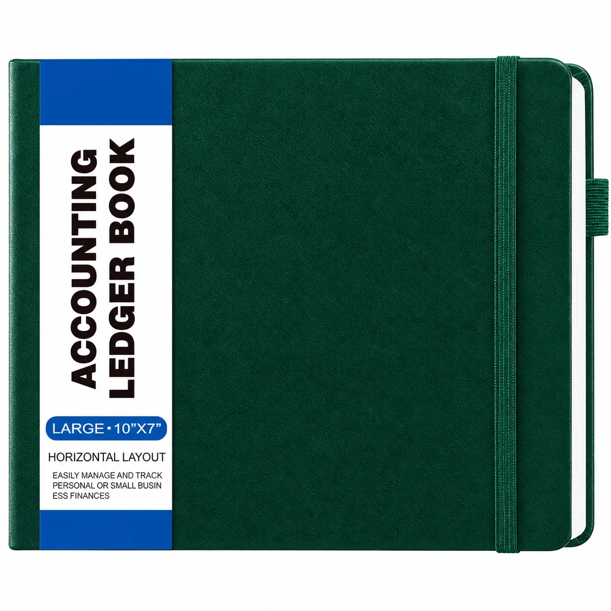 Accounting Ledger Book - Ledger Books Bookkeeping for Personal & Small Business Accounting, Expense Tracker Notebook for Expenses, Deposits & Balance, B5 Log Book for Business Essentials, Green