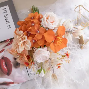 Kirifly Artificial Silk Rose Flowers, Wedding Bouquet Decor, Tabletop Decoration, Home Kitchen Garden Party Decor, Artificial Peony Flower, Decorative Faux Flower, Flower Embellishments