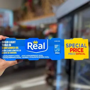 Real Atún SOLID LIGHT TUNA IN SUNFLOWER oil packs de ( 4, 3,6 )