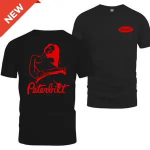 Peterbilt Pinup Sexy Girl Red Graphic Hoodie Tshirt – Retro Peterbilt Trucker Hoodie, Unisex Vintage Sweatshirt, Classic Pinup Girl Outfit, Bold Semi Truck Style