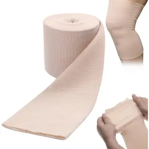 Elastic Breathable Tubular Support Compression Bandage Roll, 4inchX5.5 Yard Size F Stockinette Tubing Gauze for Sports Leg Knee Injury Care